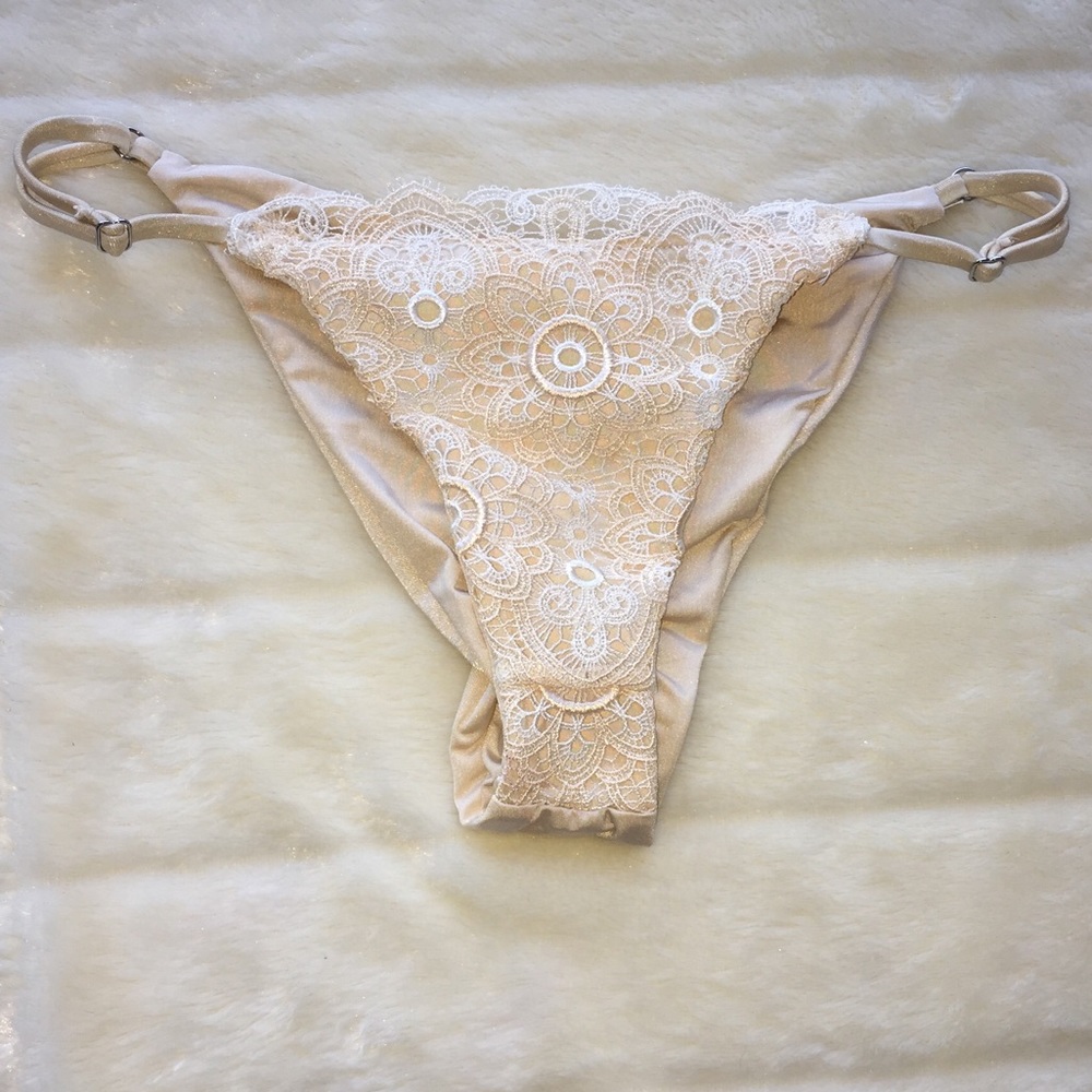 CREAM Blue Life Lace Bikini Bottoms XS